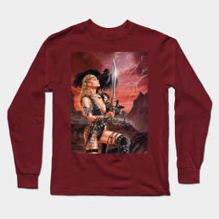 Fantasy Artwork - Red Sonya Long Sleeve T-Shirt